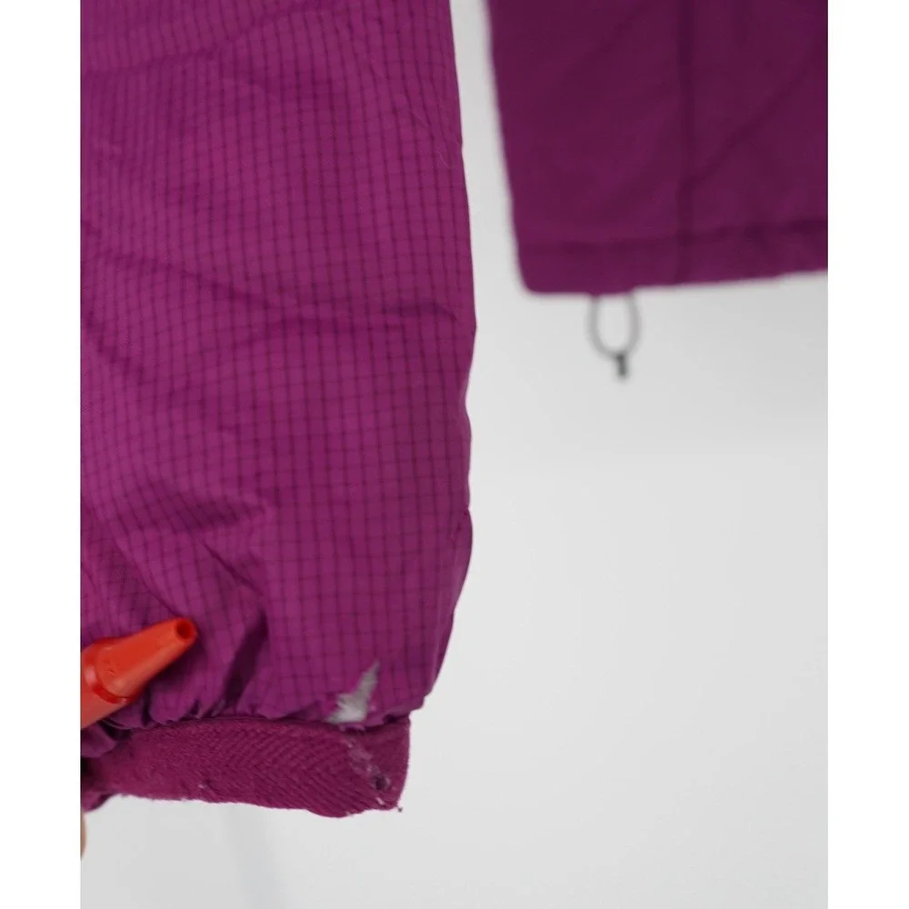 The North Face Women's Purple Quilted Puffer Jacket Full Zip Small FLAW Gorpcore